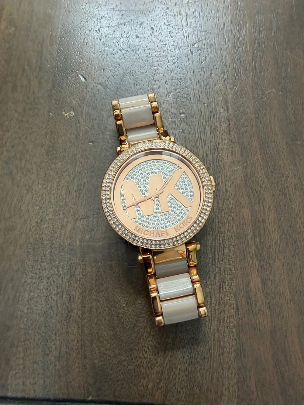 Michael Kors Parker Rose Gold Crystal Ladies Watch